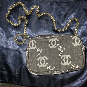 CHANEL Black and Gold Crossbody Bag
